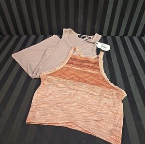 2pc Mixed Lot prAna Size XS Fits 0-2 Foundation Rib Tank & Blazing Star Bralette
